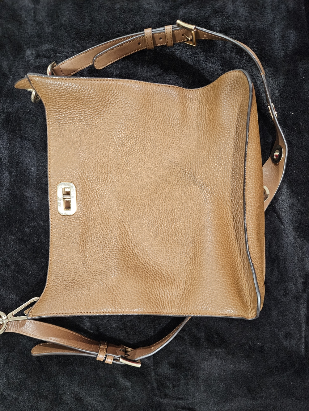 Michael Kors Classic Pebbled Leather Crossbody Bag in Tan